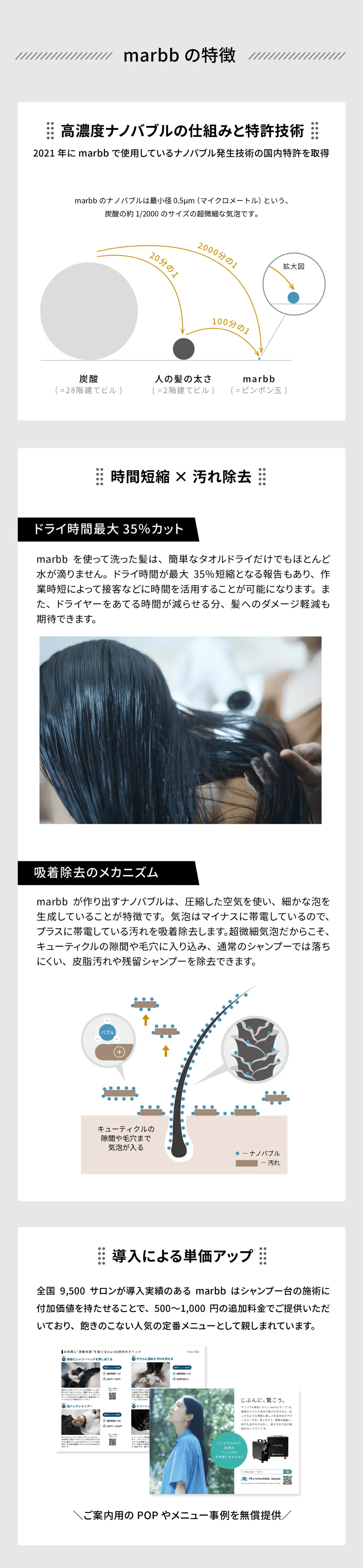 marbb mini広告LP 特徴